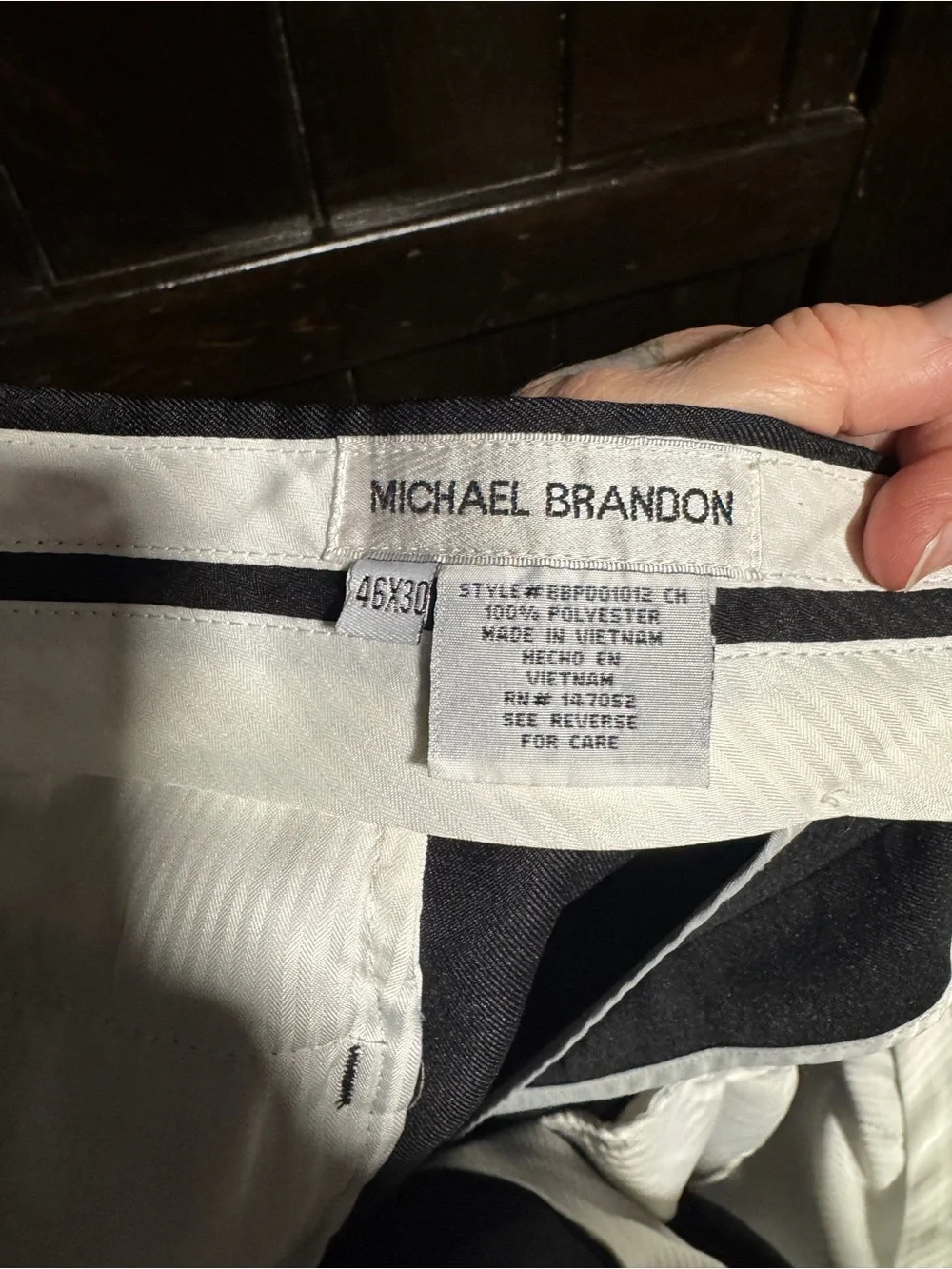 Michael Brandon Men's Black Dress Pants - Straight Leg